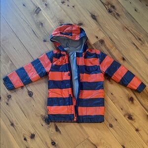 Old Navy Red and Navy Striped Hooded Jacket